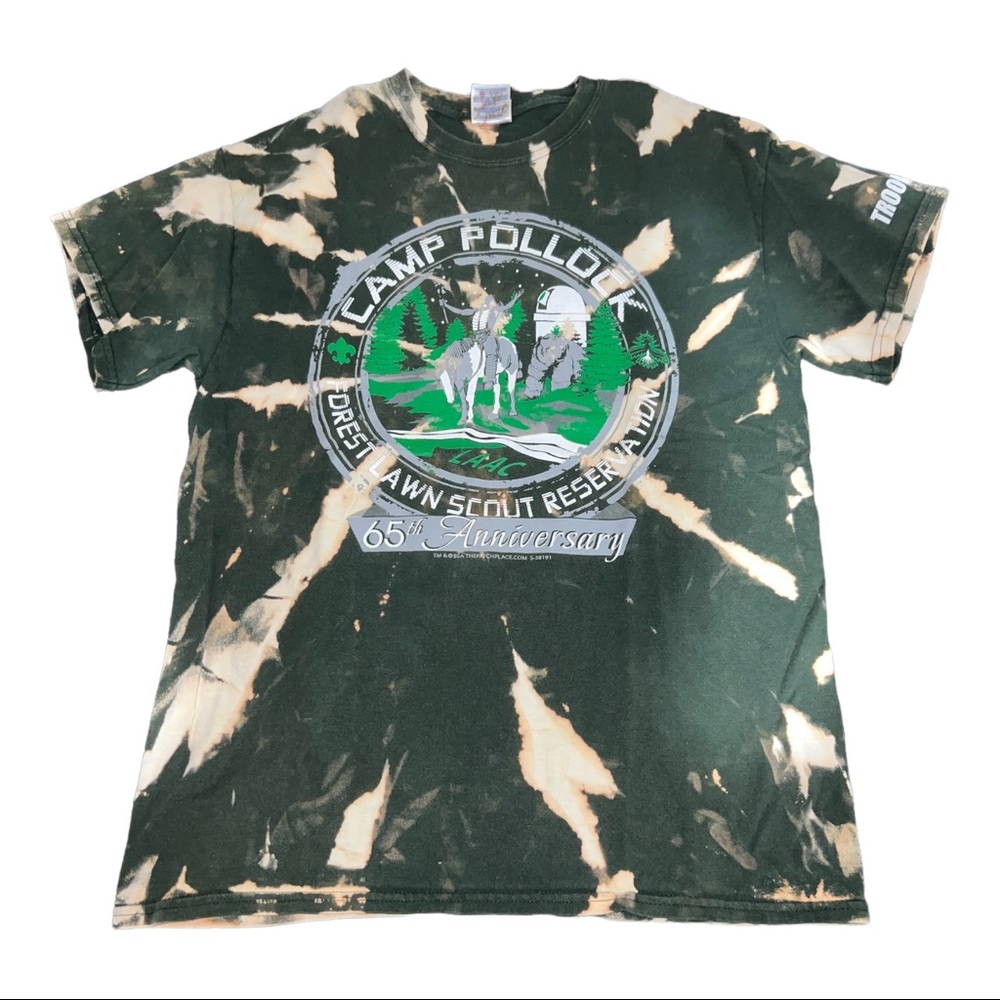 Repurposed bleached tee camp pollock